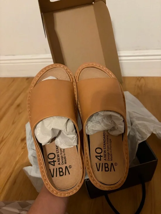 VIBAe Saint Tropez Leather Sandals – Fawn Tan (EU 40) – NEW - Picture 3 of 12